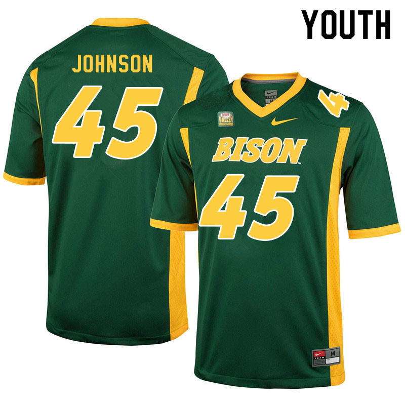 Youth #45 Owen Johnson North Dakota State Bison College Football Jerseys Sale-Green